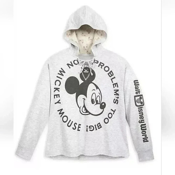 Disney Parks Mickey Mouse No Problem's Too Big! Disney World Sweatshirt S - Picture 1 of 6
